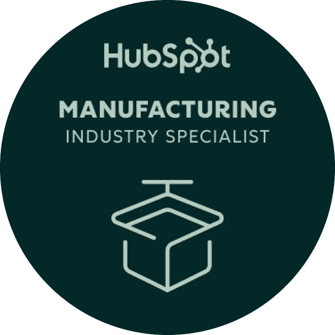 Badge HubSpot Manufacturing Industry Specialist